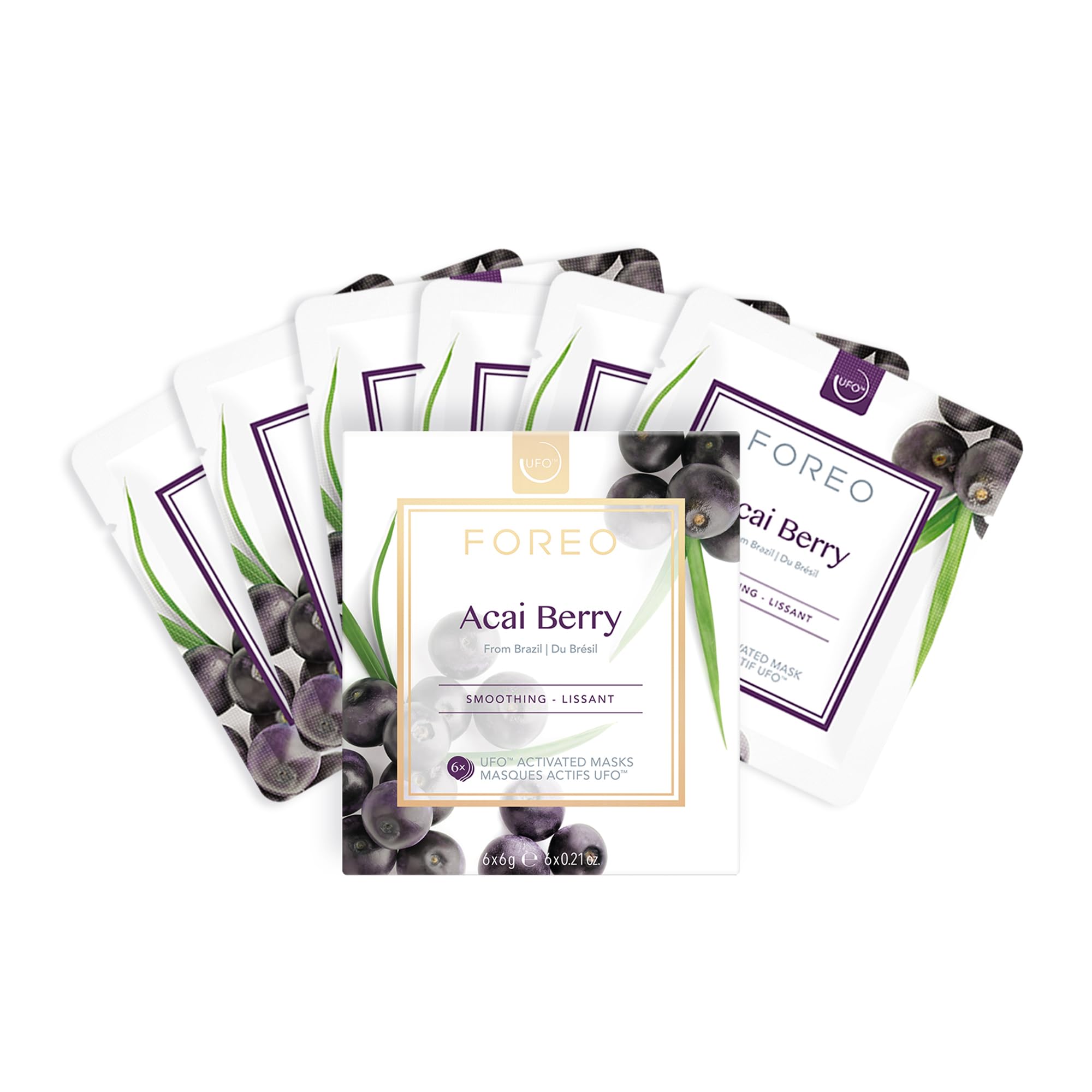 FOREO Acai Berry UFO Activated Facial Mask - Anti-Aging & Hydrating 6-Pack