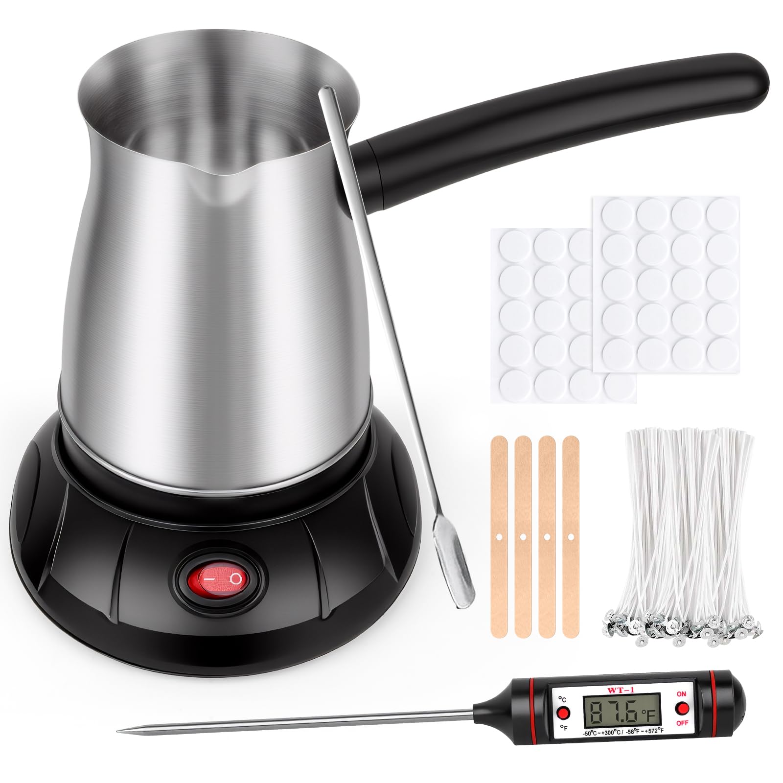 Electric Wax Melting Pot – 600ml Non-Stick Candle Making Kit