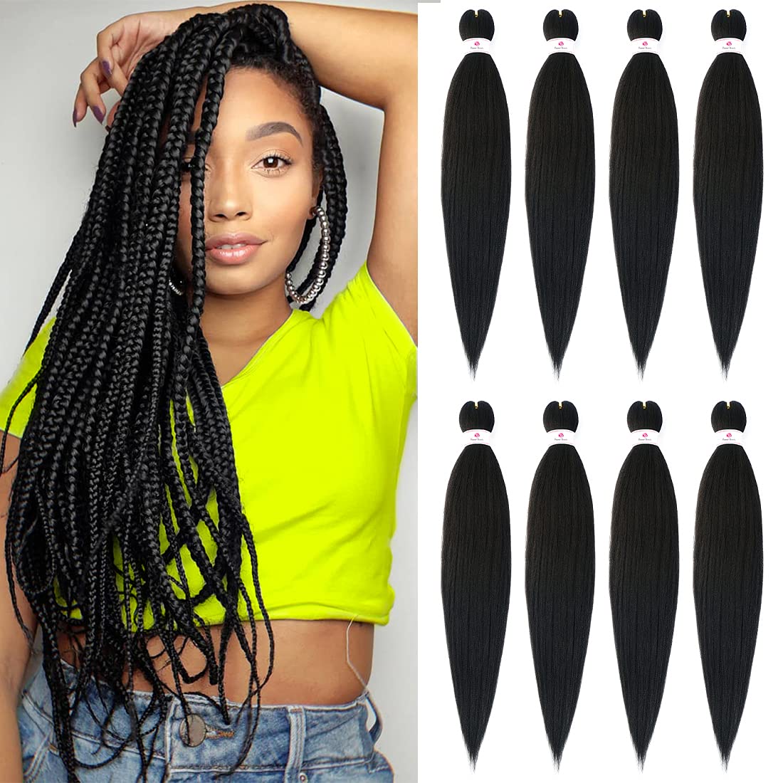 Beyond Beauty EZ Braid Pre-Stretched Yaki Synthetic Hair - 26" 8-Pack