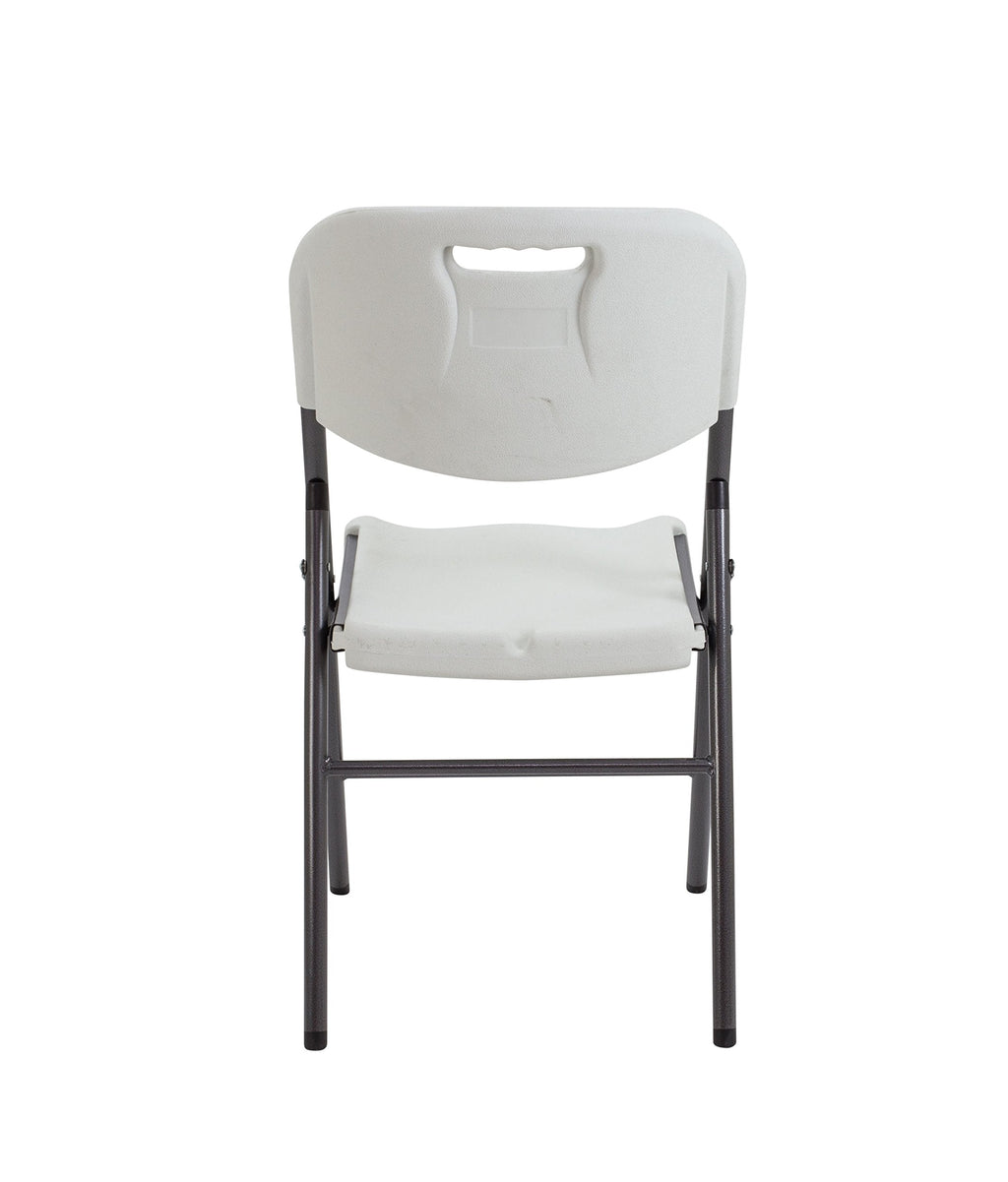 Office Hippo Occasional Folding 4 Leg Chair, Plastic, White - image 5