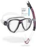 Cressi Big Eyes Evolution Mask & Alpha Ultra Dry Snorkel Set - Pink