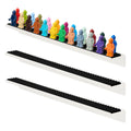 Tapeera 3-Pack Minifigure Display Shelves Compatible with LEGO, Acrylic Floating Shelf with Baseplate Studs - image 1