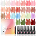 PEACECOLOR Jelly Gel Nail Polish Set - 25pc Translucent Soak Off Kit