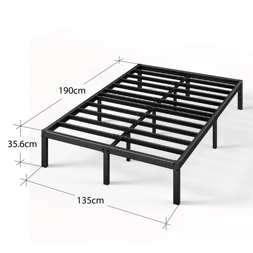 Zinus Elias Double Bed Frame – 36cm Metal Base with Underbed Storage