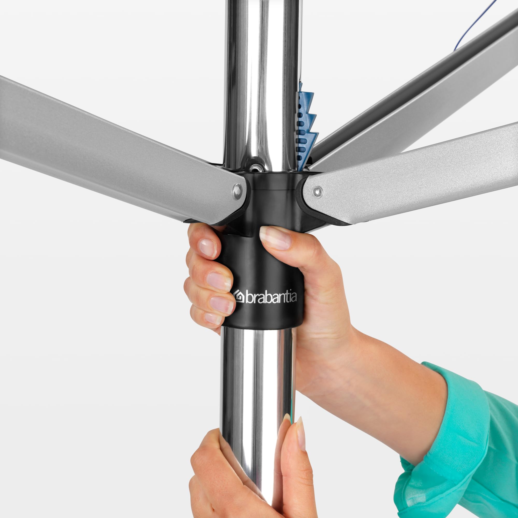 Brabantia Topspinner Rotary Dryer – 40m UV-Resistant Line with Ground Spike