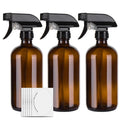 hmaimas Amber Glass Spray Bottles - 500ml Refillable Mist Set of 3