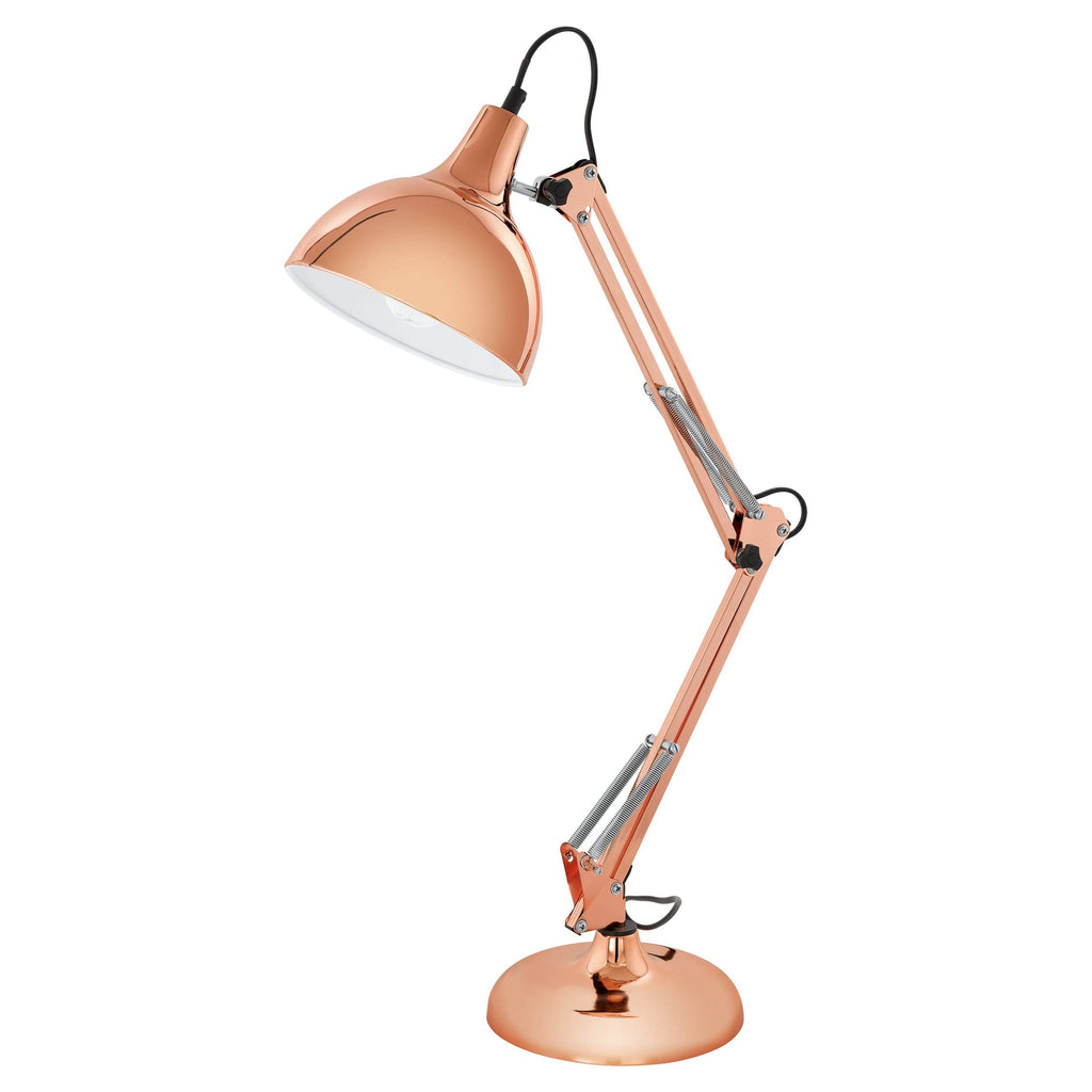 Eglo Borgillio Industrial Copper Desk Lamp – Vintage Steel Table Light