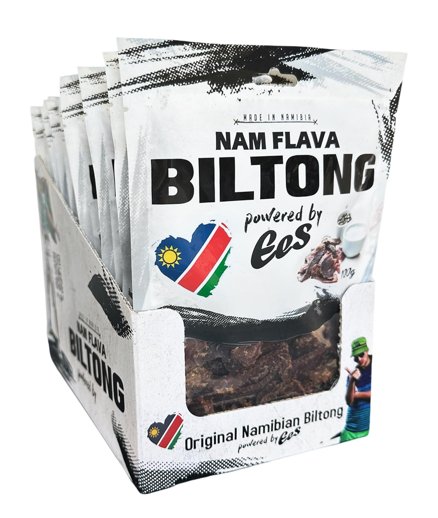 Nam Flava Original Namibian Biltong – 1.2kg Beef Jerky (12x100g)