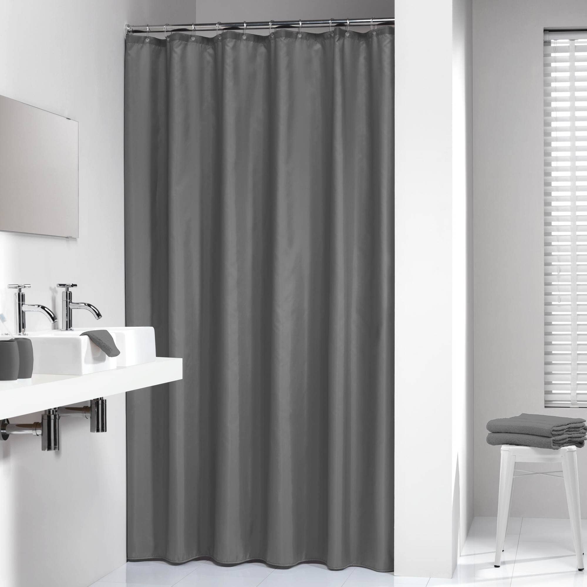 Sealskin Madeira Shower Curtain – Grey Water Repellent Polyester – 180x200cm