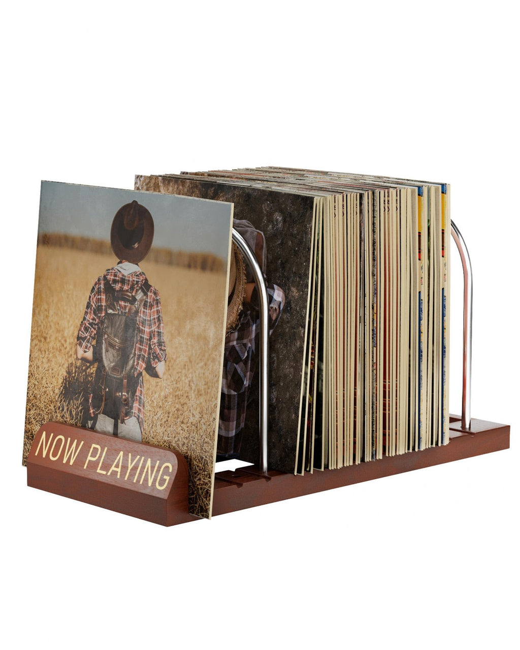 BS-VOG Now Playing Vinyl Record Holder Storage Fits 50 LPs, Gift Package - image 1