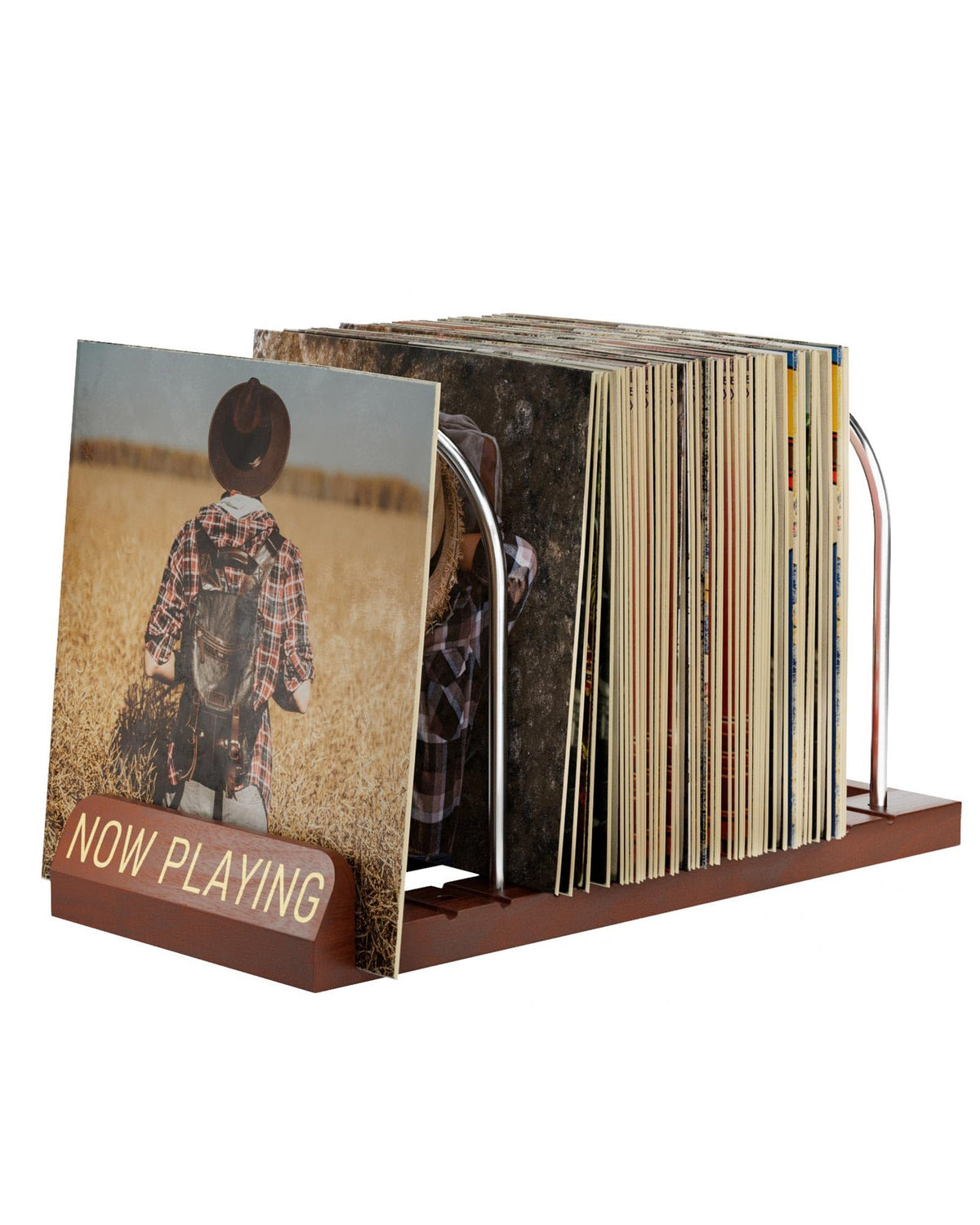 BS-VOG Now Playing Vinyl Record Holder Storage Fits 50 LPs, Gift Package - image 1