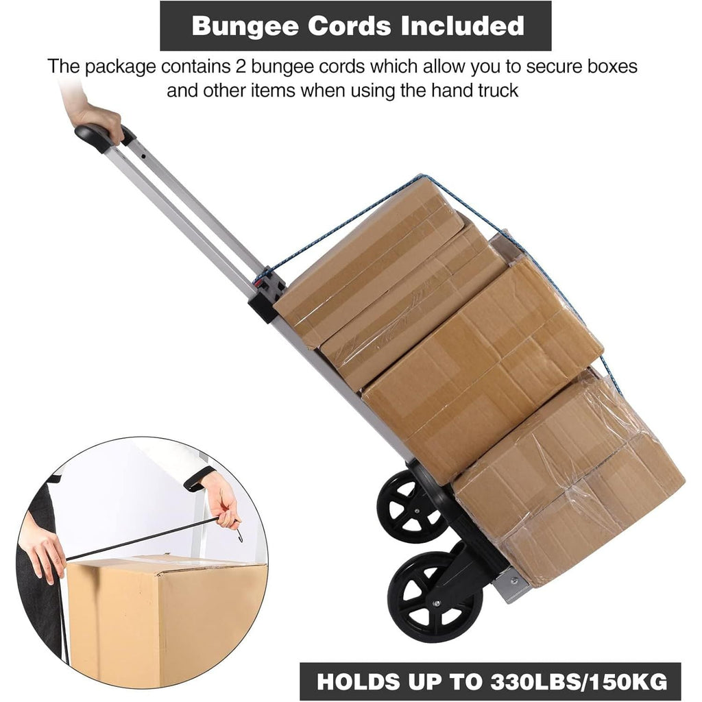REDCAMP Heavy Duty Folding Hand Truck | 330lbs Capacity Aluminum Dolly