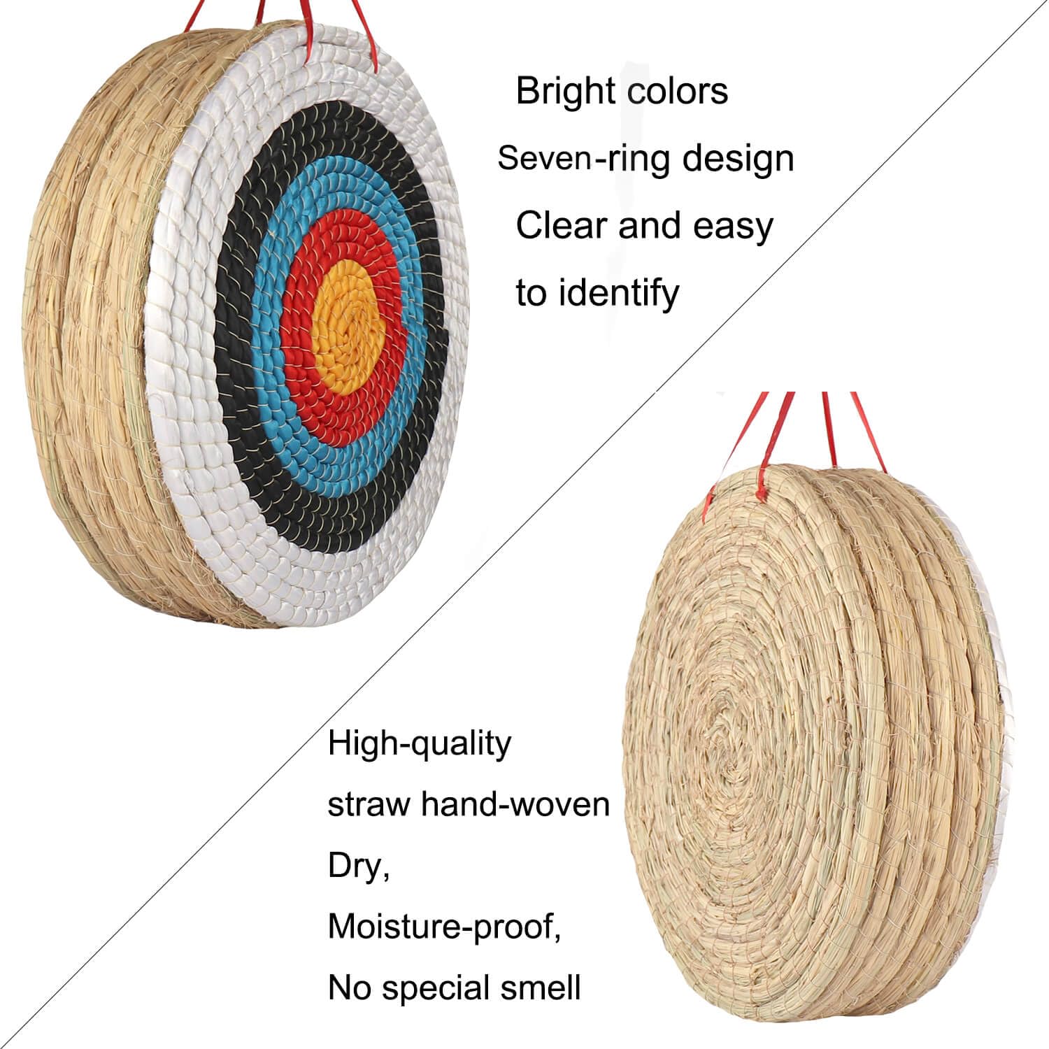 AUVIM 20" Hand-Made Straw Archery Target for Backyard & Traditional Bows