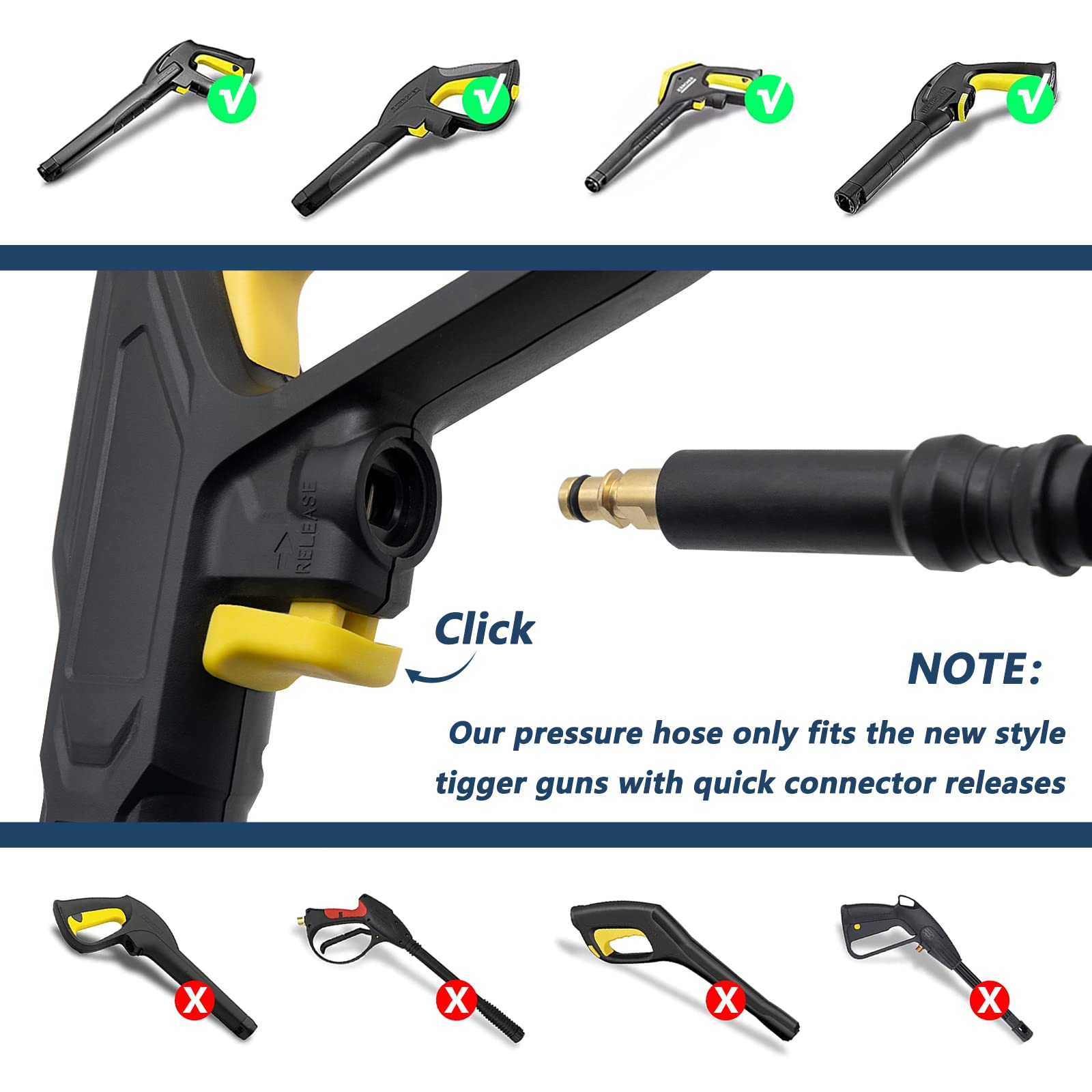 DERASL High Pressure Washer Extension Hose for Karcher K2-K7 | 10M