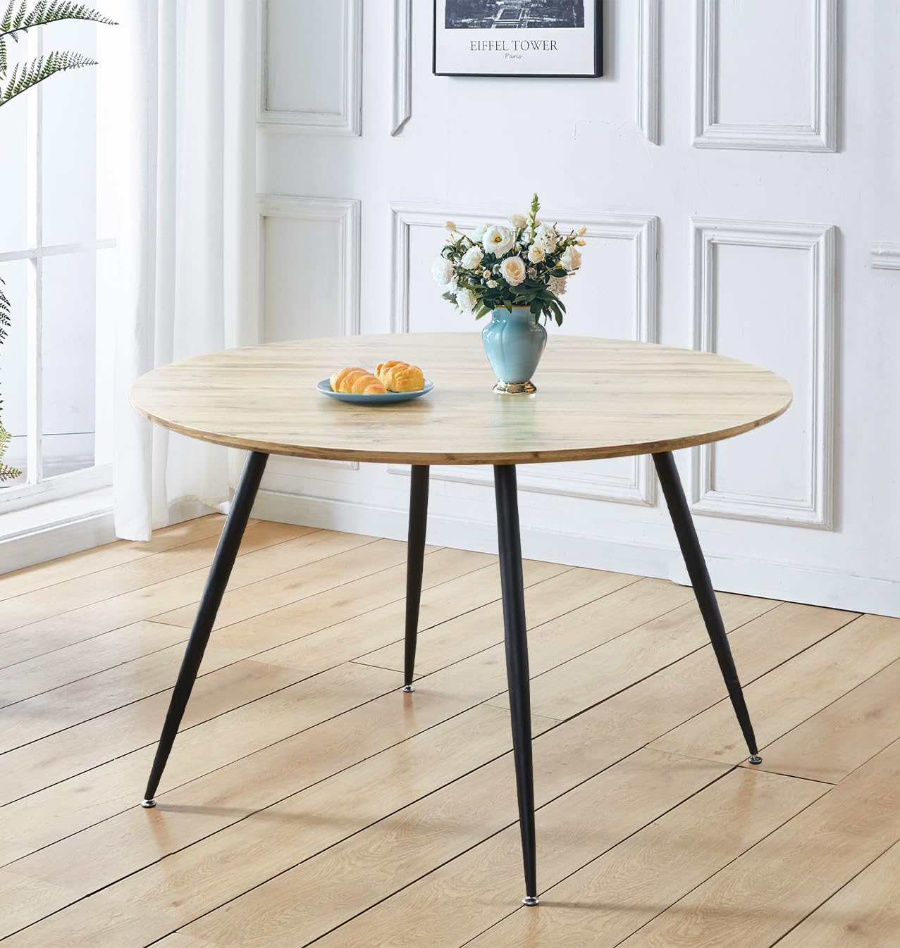 Hallowood Furniture Cullompton Round Dining Table | 120cm Oak-Effect