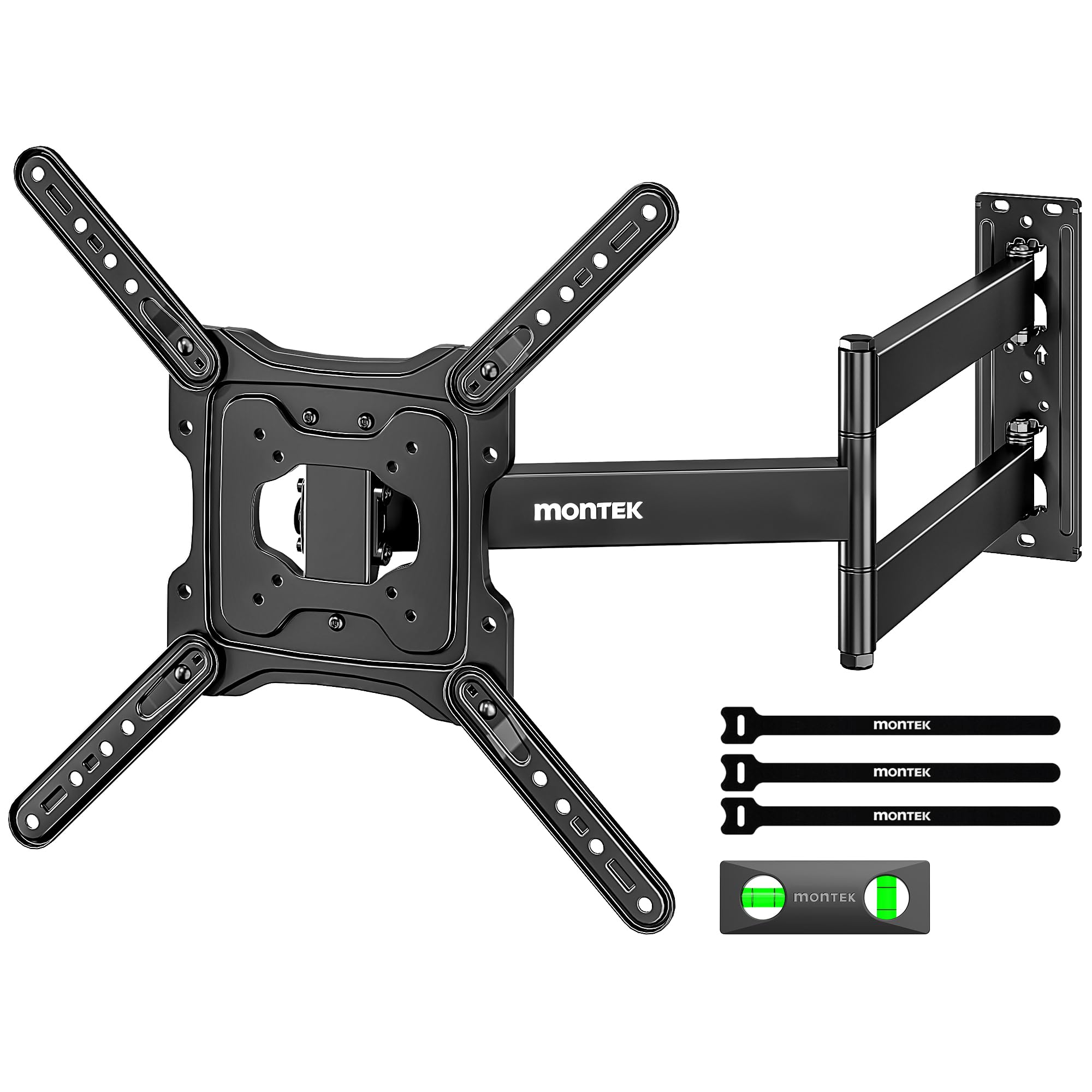 monTEK Full Motion TV Wall Mount – 728mm Long Arm for 23-65 Inch TVs