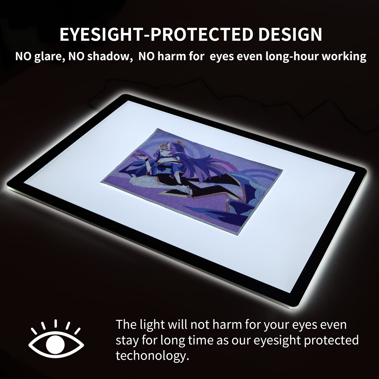 TOHETO A2 LED Light Pad | Dimmable Ultra-Thin Tracing Board for Art