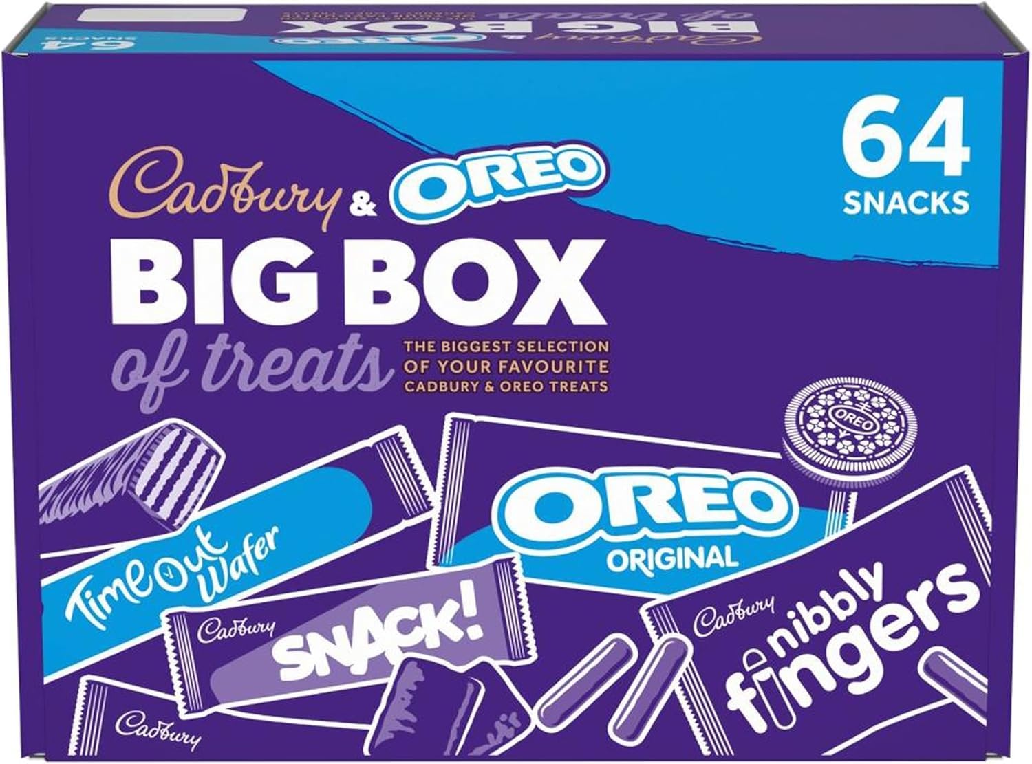 Cadbury & OREO Big Box of Treats – 64 Assorted Chocolates & Snacks, 1.6kg