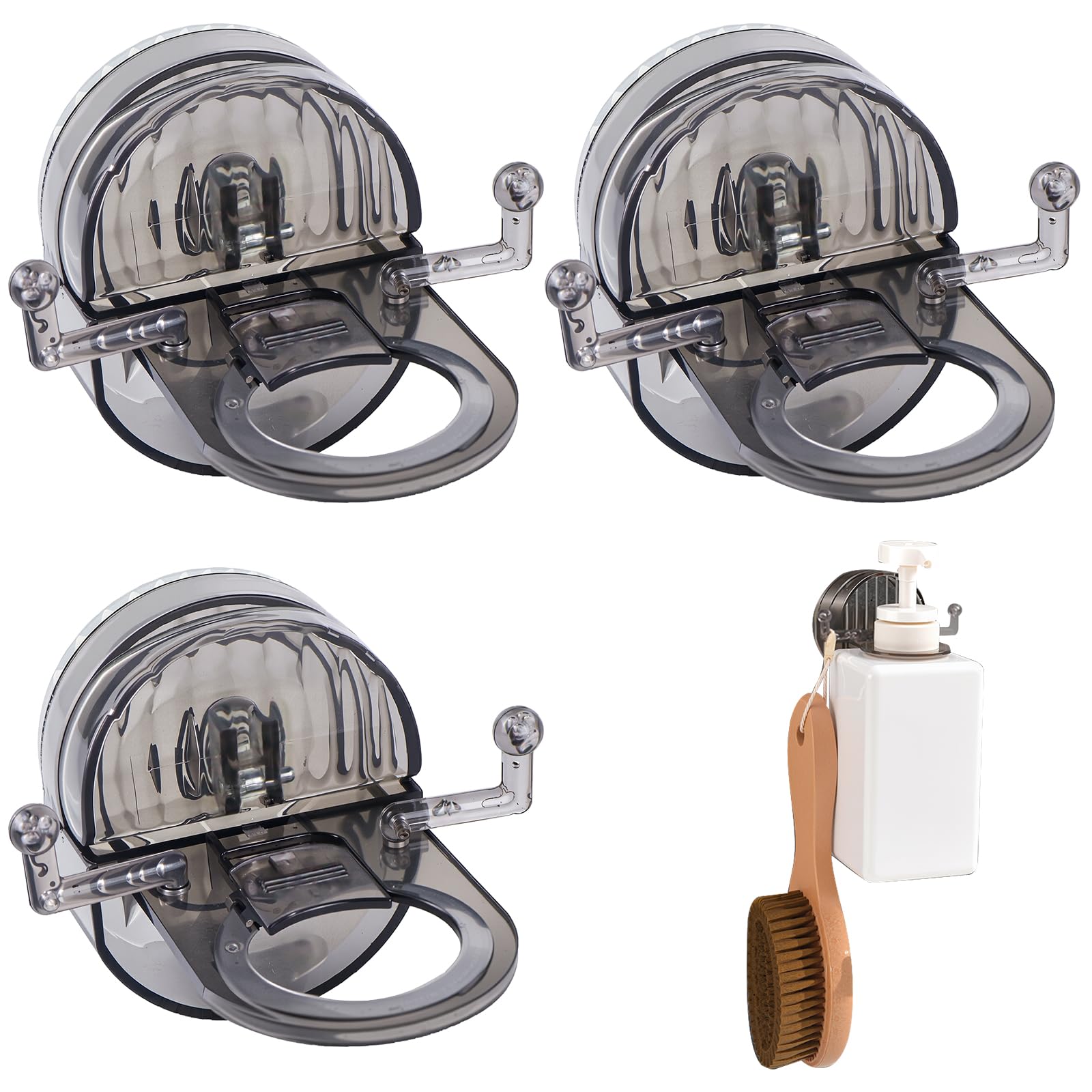 Jolof Store Suction Cup Shower Gel Holder | Wall Mount Shampoo Dispenser