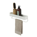 Sealskin Brix Wall Rack with Towel Rail – 35 cm Modern White Shelf