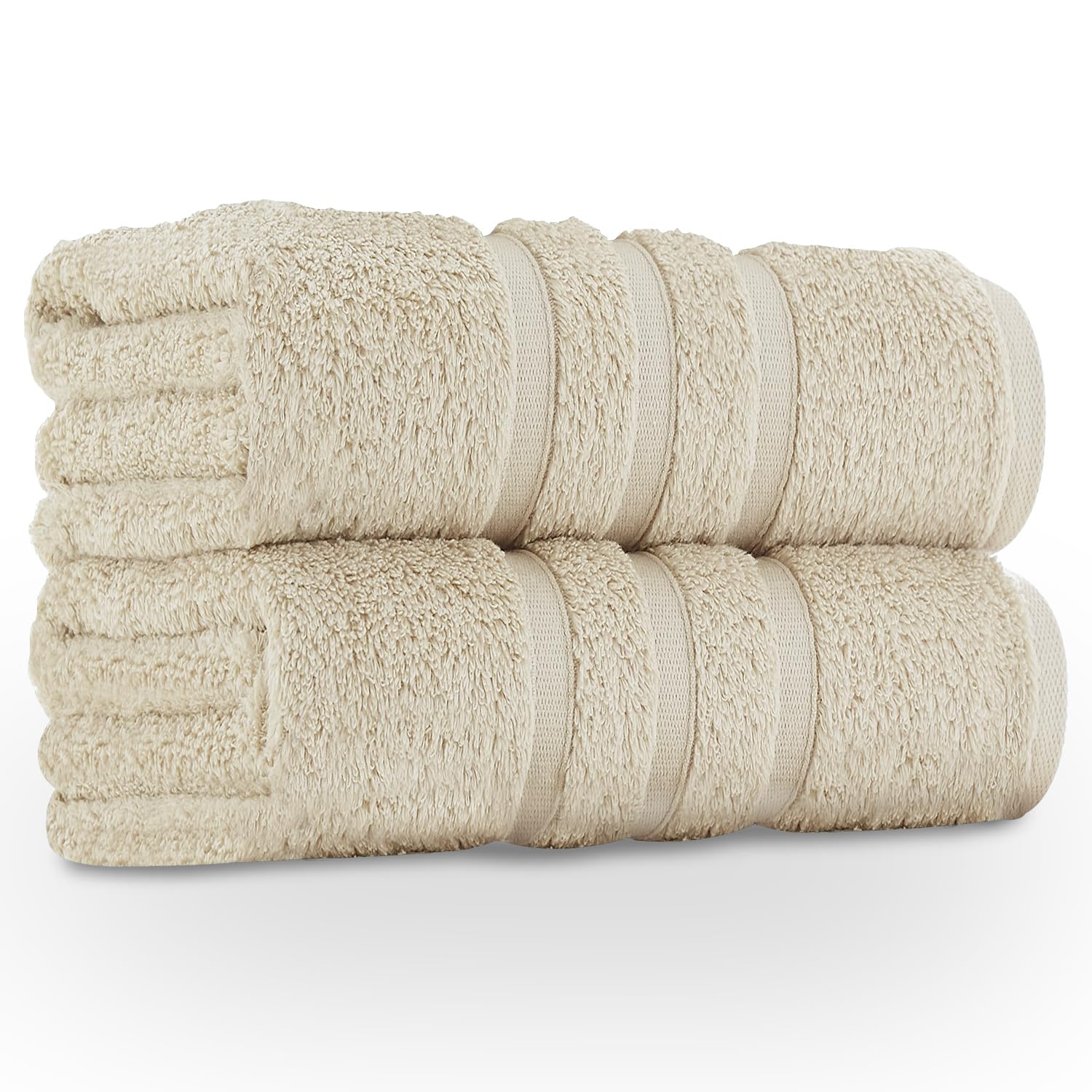 GC Gaveno Cavailia Egyptian Cotton Jumbo Bath Sheets - 2 Pack, Natural