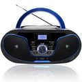 LONPOO Portable CD Player Boombox with Bluetooth, FM Radio & USB