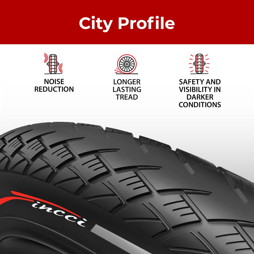Fincci 700x35c Reflective Bike Tyres – Foldable Puncture Protected (Pair)