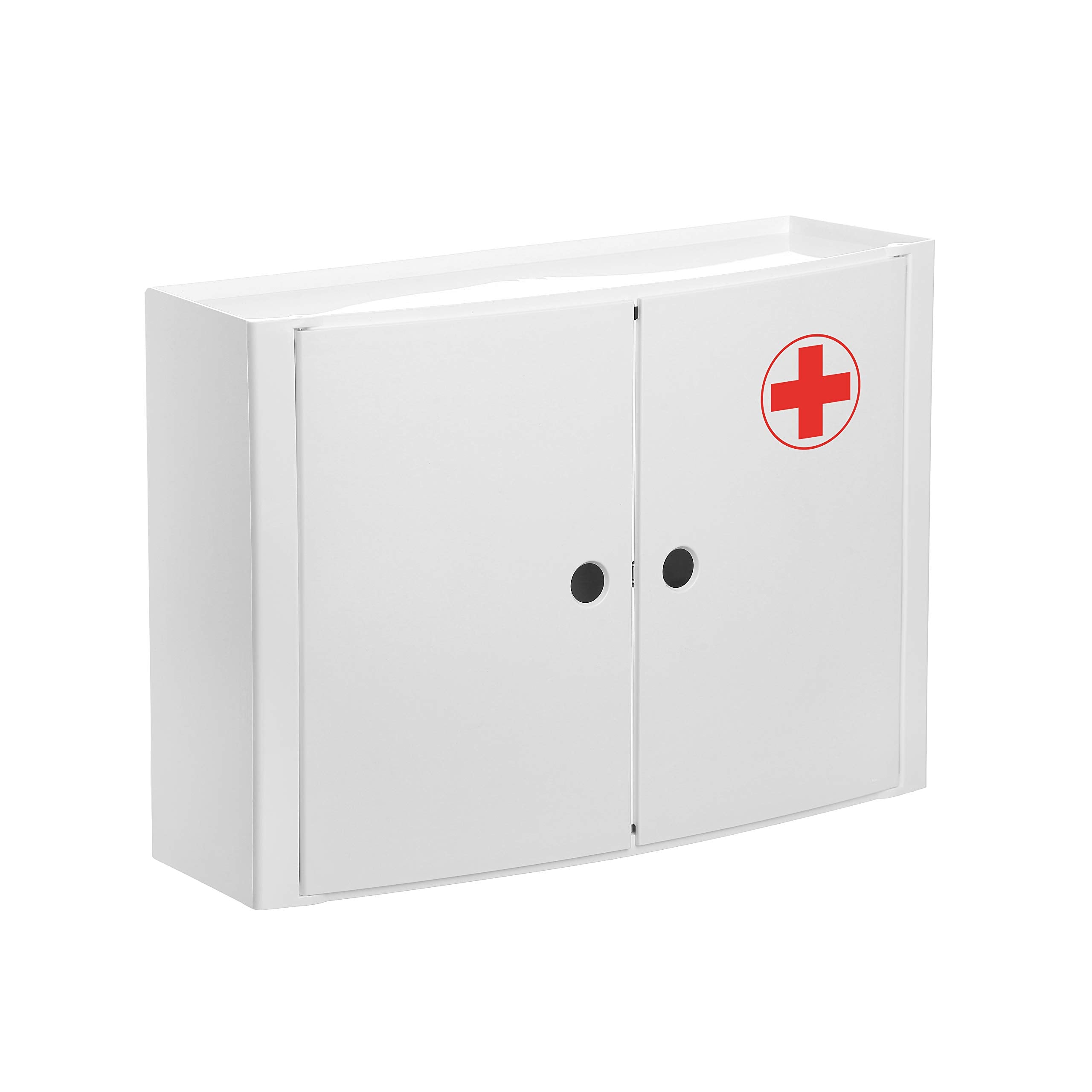 TATAY Horizontal Plastic Bathroom Cabinet – White Wall Storage Unit