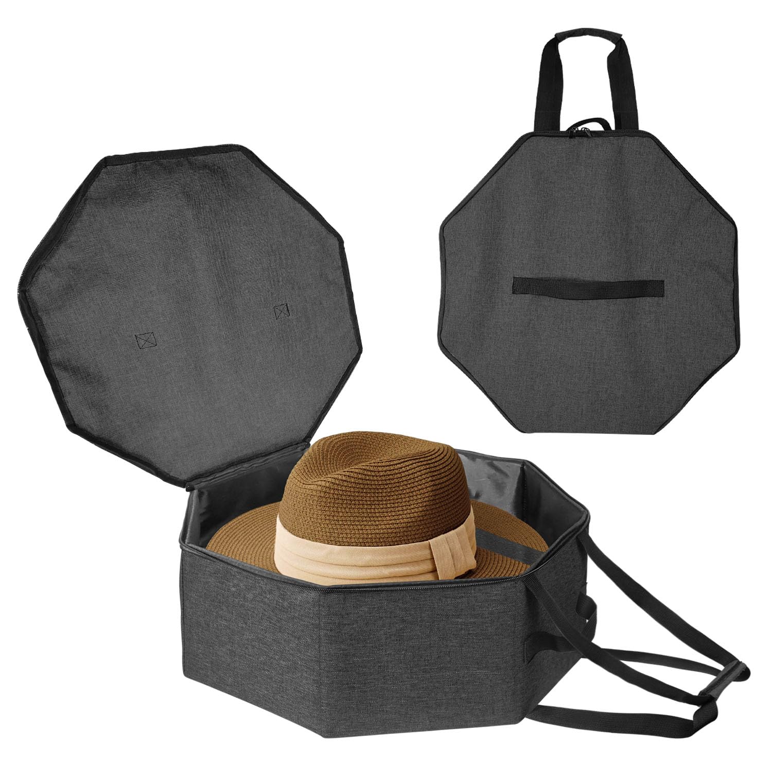 Hat Storage Box – Large Travel Cowboy Hat Case with Handle