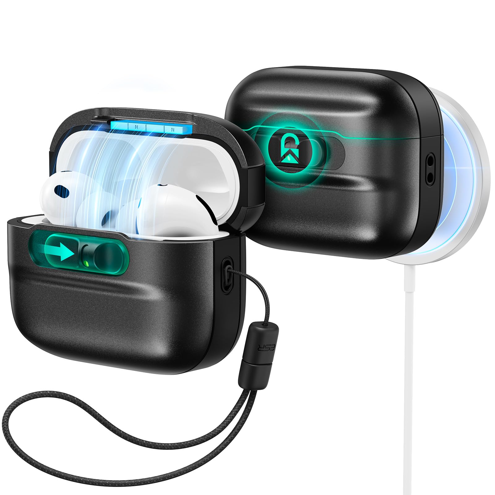 ESR AirPods Pro 3 Case – MagSafe Magnetic Lid Drop Protection Cover