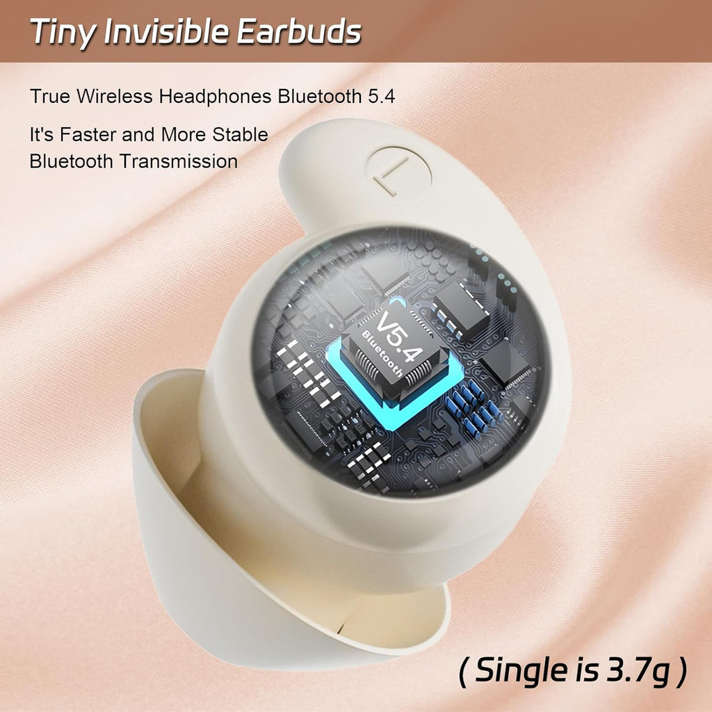 LOBKIN Sleep Headphones – Bluetooth 5.4 Invisible Buds for Side Sleepers