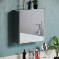 Bath Vida Tiano Mirrored Bathroom Cabinet | Double Door Stainless Steel