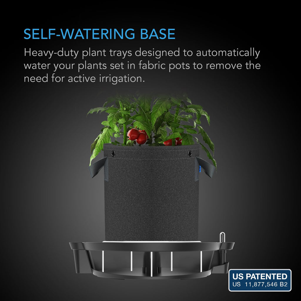 AC Infinity Self-Watering Fabric Pot Base | 4-Pack Auto-Irrigation System
