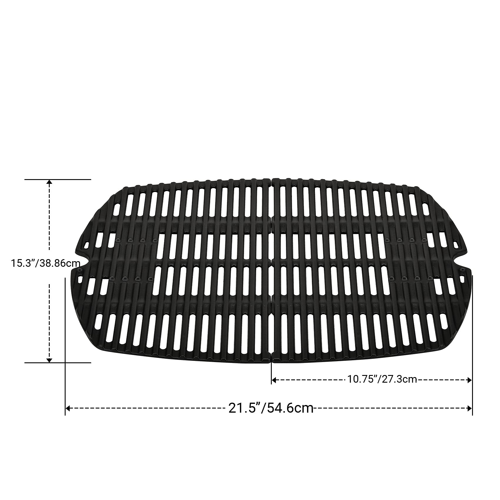 Onlyfire Cast Iron Cooking Grates for Weber Q2000 Q2200 Q2400 – 2 Pack