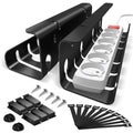 Jolof Store 2-Pack Under Desk Cable Management Tray | Metal Mesh Clamp