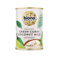 Biona Organic Green Curry Coconut Milk – Vegan & Dairy Free – 400ml (6 Pack)