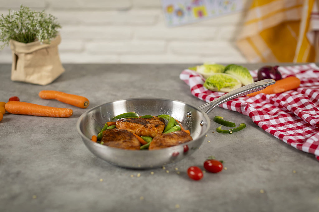 Kuhn Rikon Allround Stainless Steel Induction Frying Pan, 28 cm