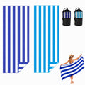 Admygo Microfibre Beach Towels for Adults - 2 Pack 180 x 90 cm Extra Large Beach Towels with Drawstring Bags - image 1