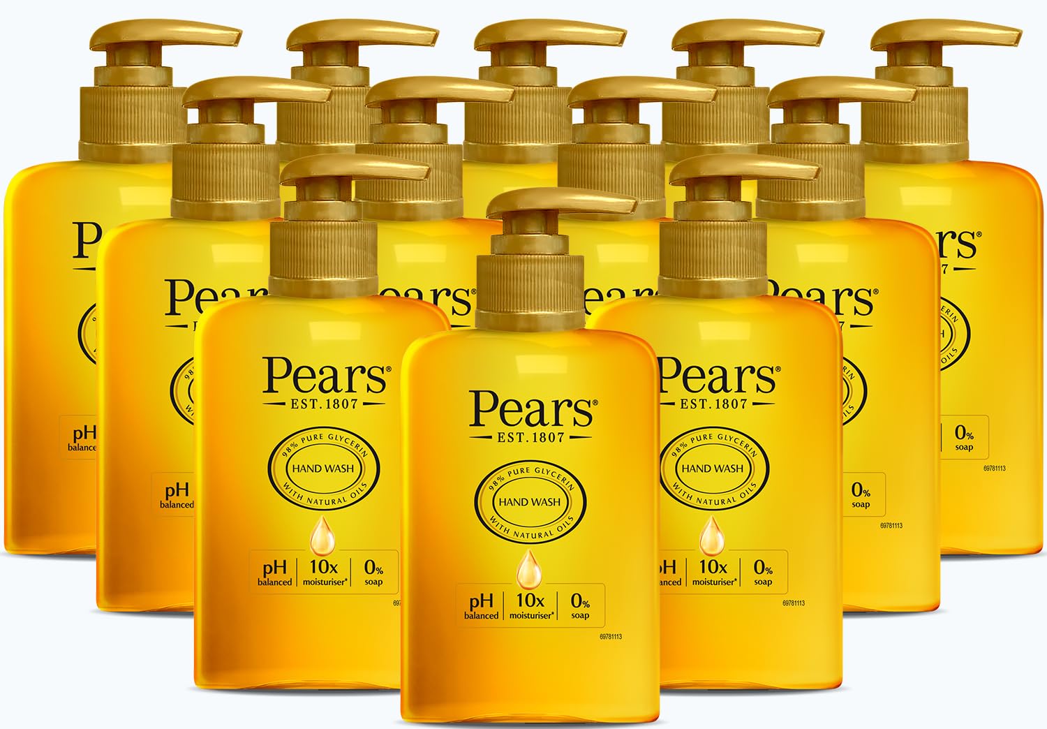 Pears Pure & Gentle Moisturising Liquid Hand Wash - 250ml (12 Pack)
