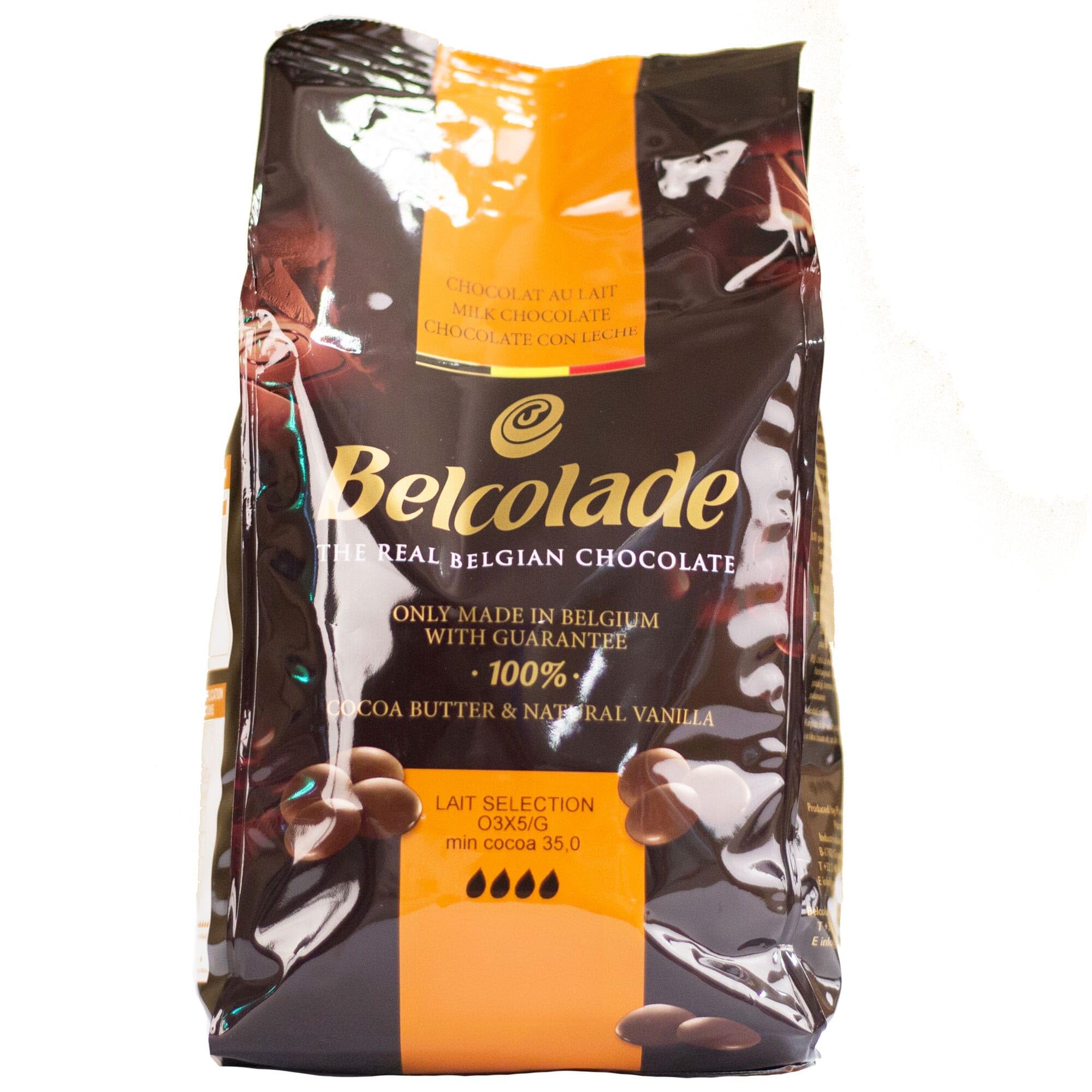 Belcolade Cacao-Trace Milk Belgian Chocolate Buttons (34%) – 1kg