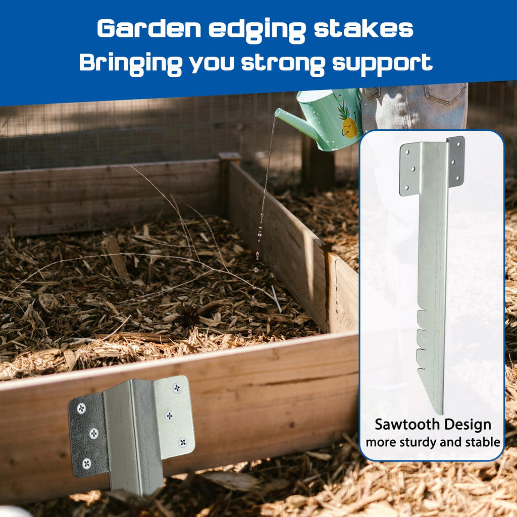 AMLOOPH Heavy Duty Railway Sleeper Brackets – 10 Pack Galvanized Steel