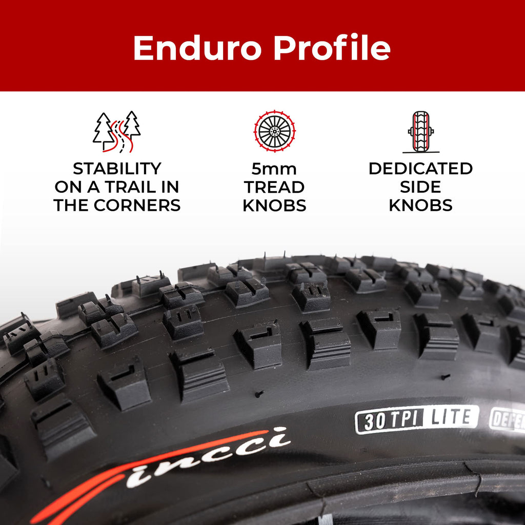 Fincci 27.5 x 2.35 MTB Tyres | Foldable Mountain Bike Tires - Pack of 2