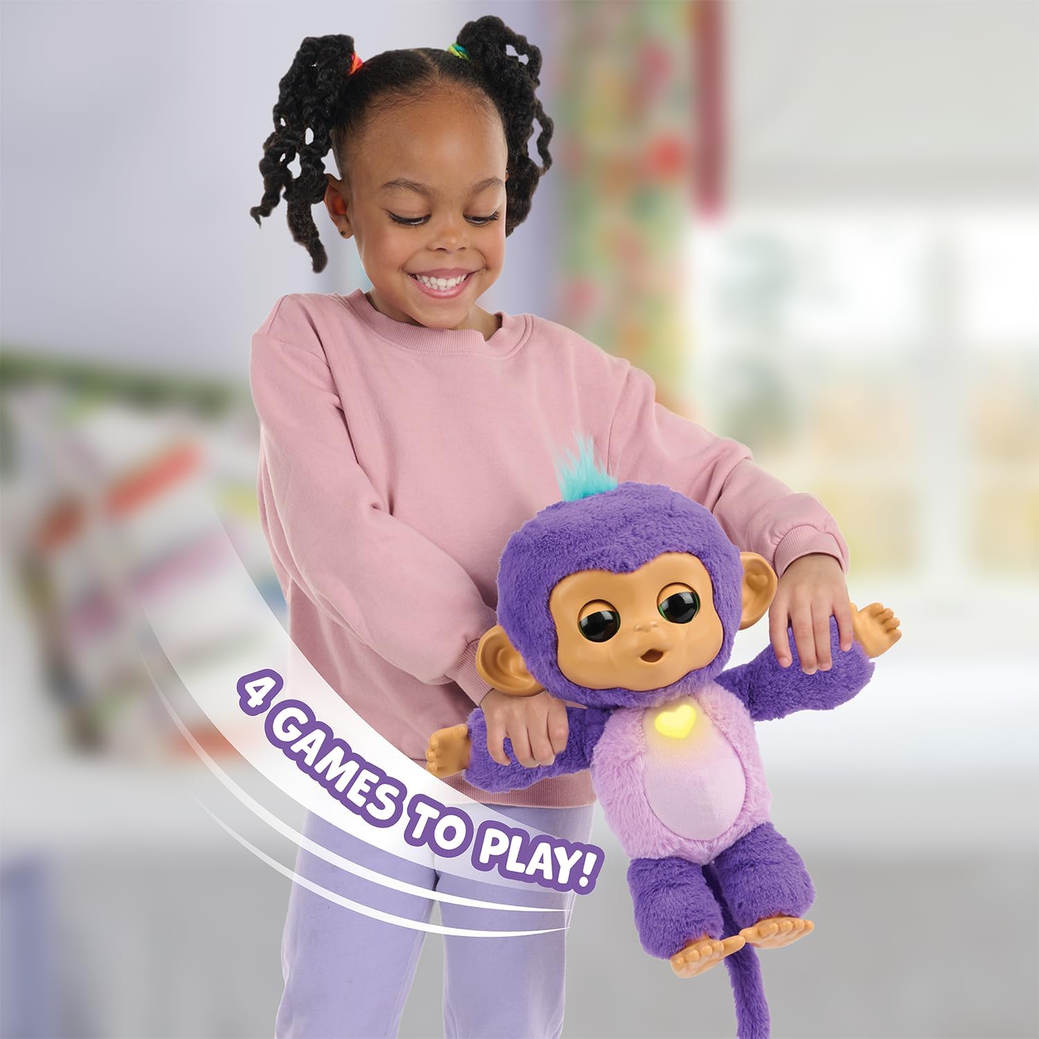 Fingerlings Care ‘n’ Cuddles Interactive Baby Monkey Toy by Snaps