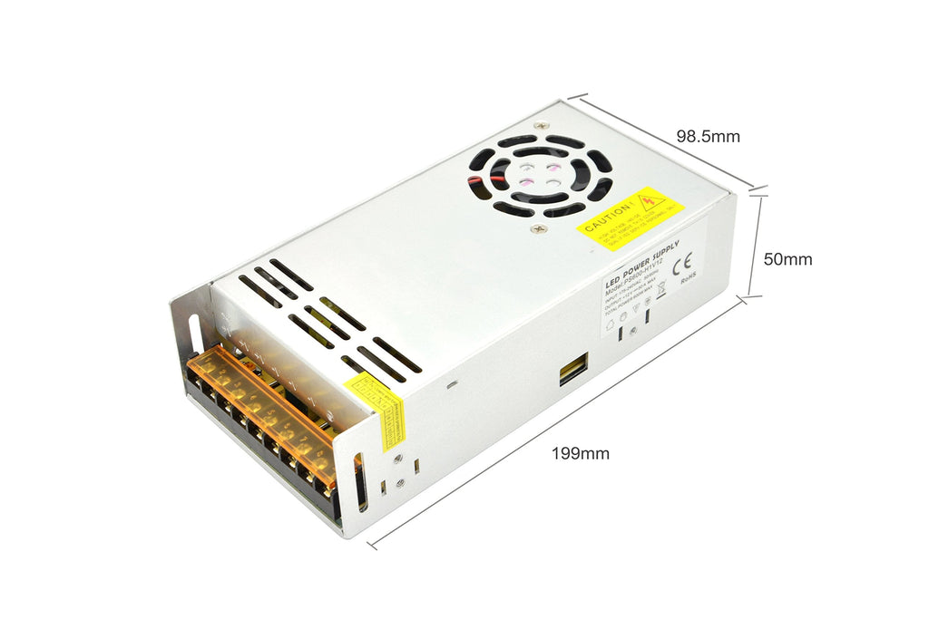Dapenk 12V 600W LED Driver Power Supply Transformer – 50A DC Adapter