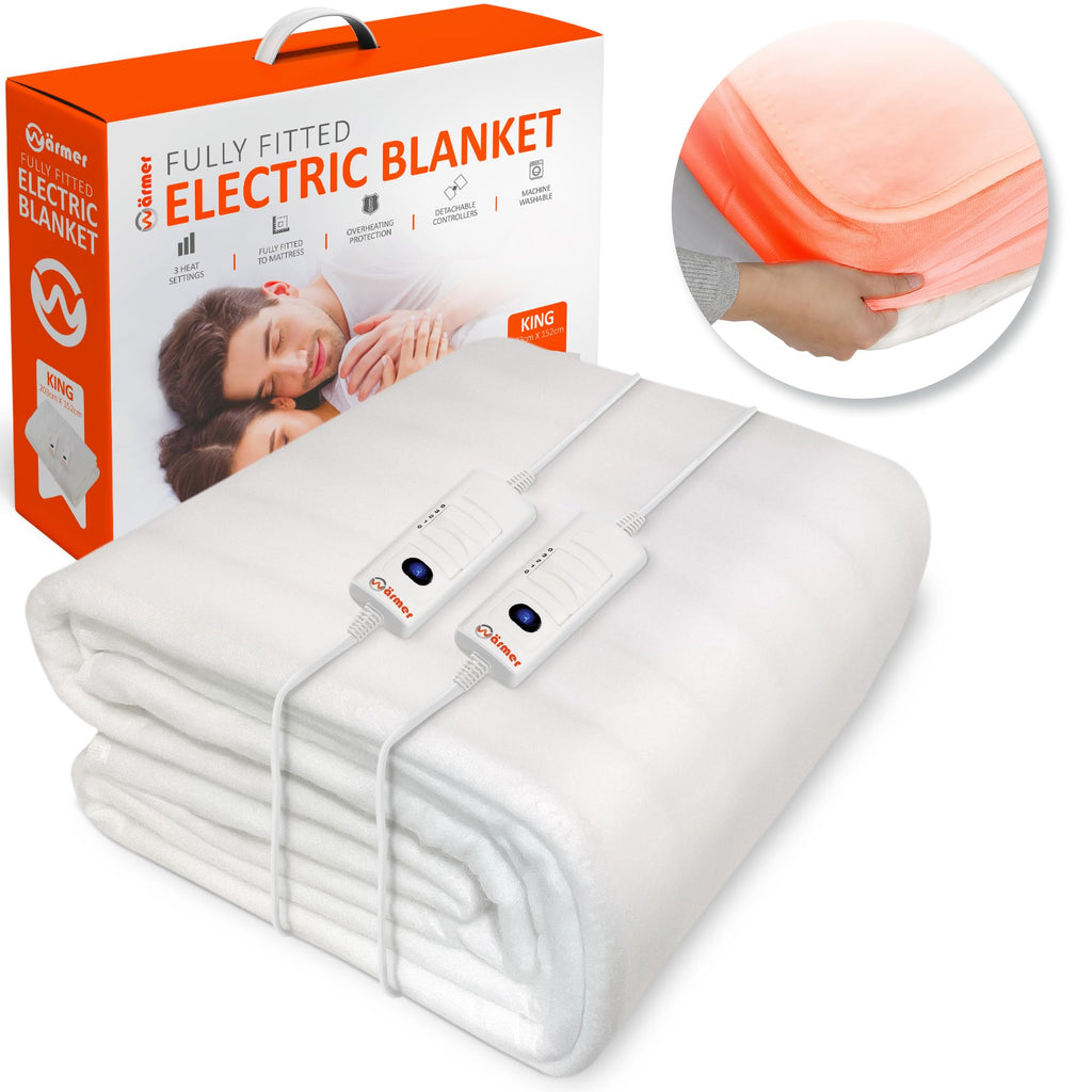 Wärmer King Size Electric Blanket | Dual Control Fitted Mattress Cover