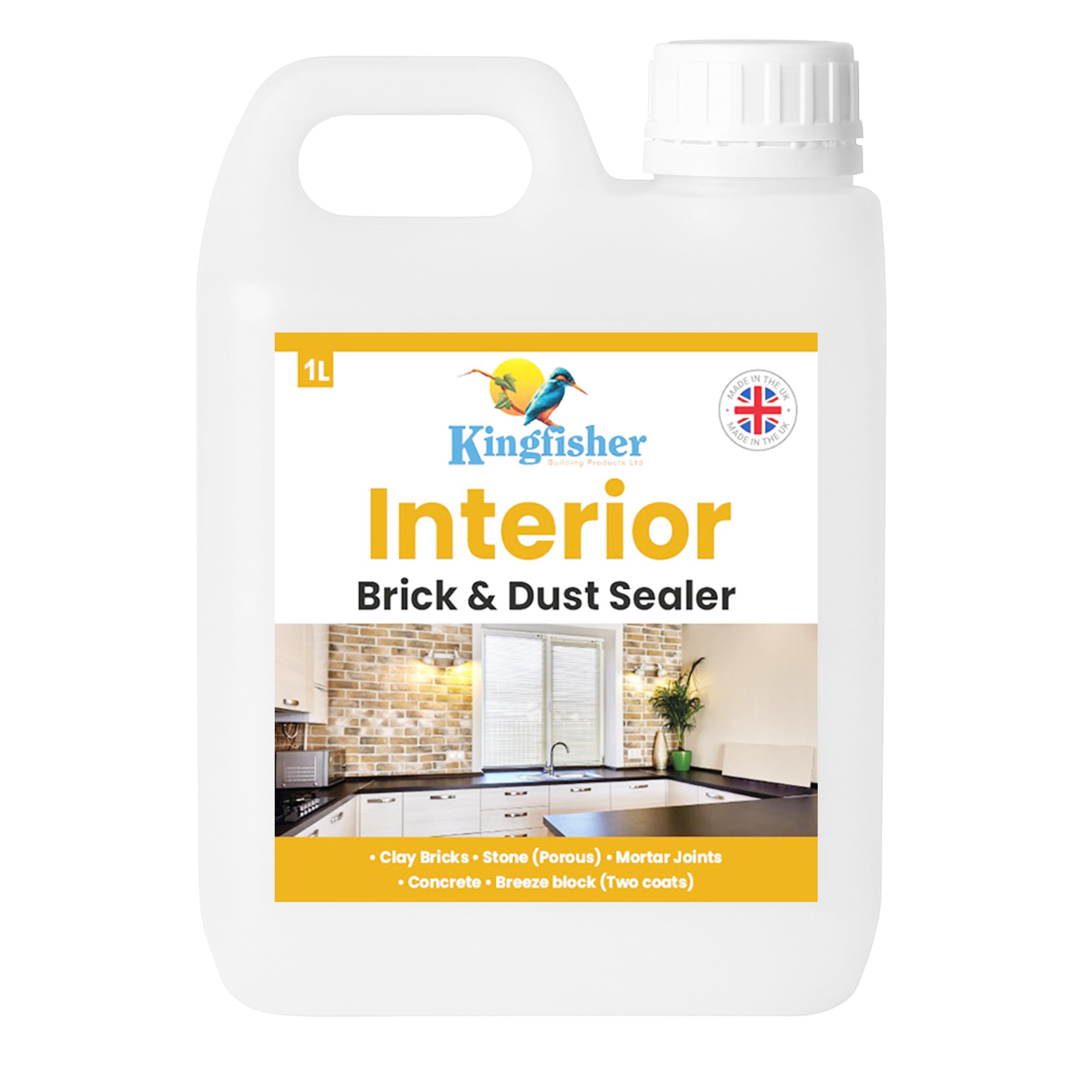 Kingfisher Interior Brick & Dust Sealer - Matt Finish (1 Litre)