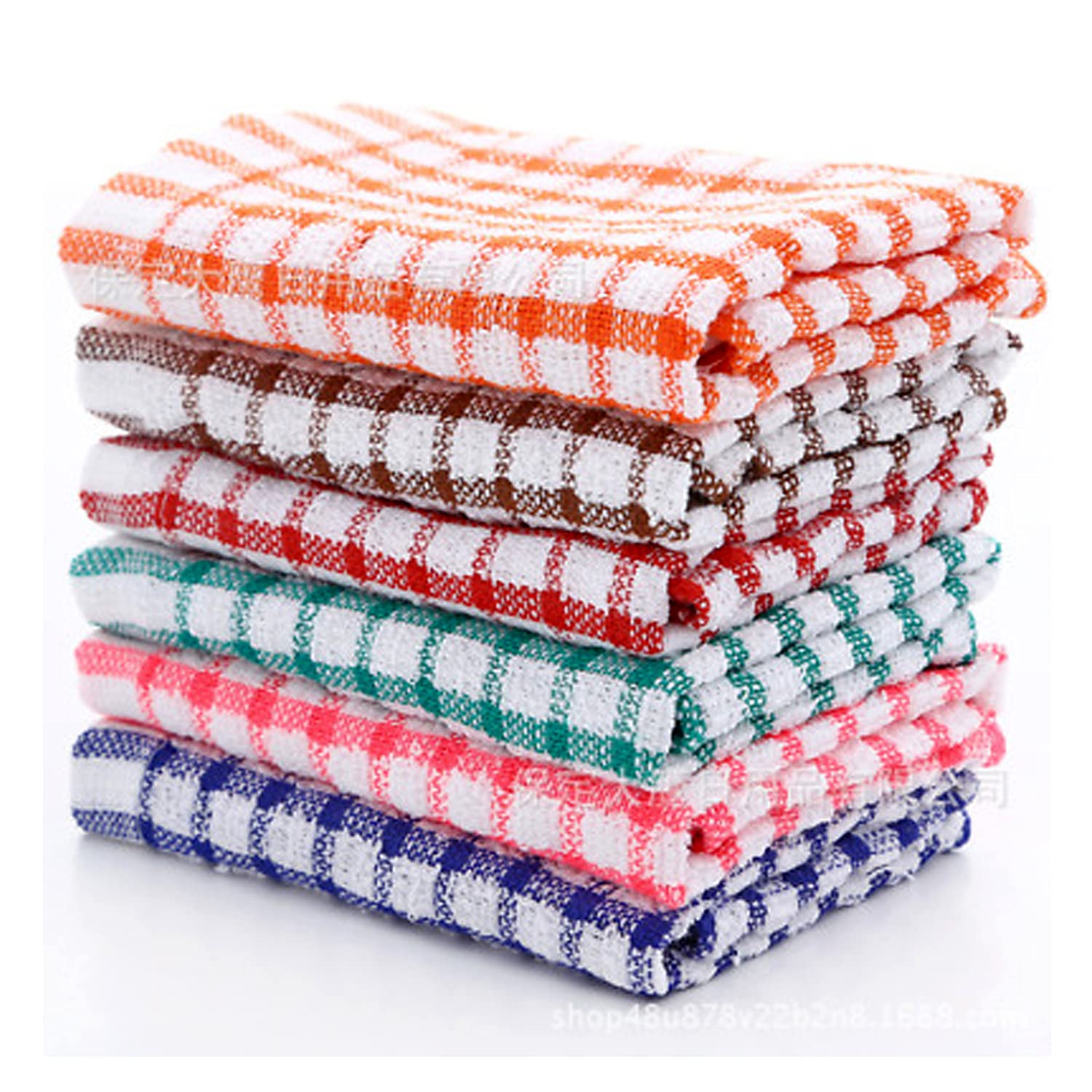 MAS International 100% Cotton Kitchen Tea Towels - Pack of 12