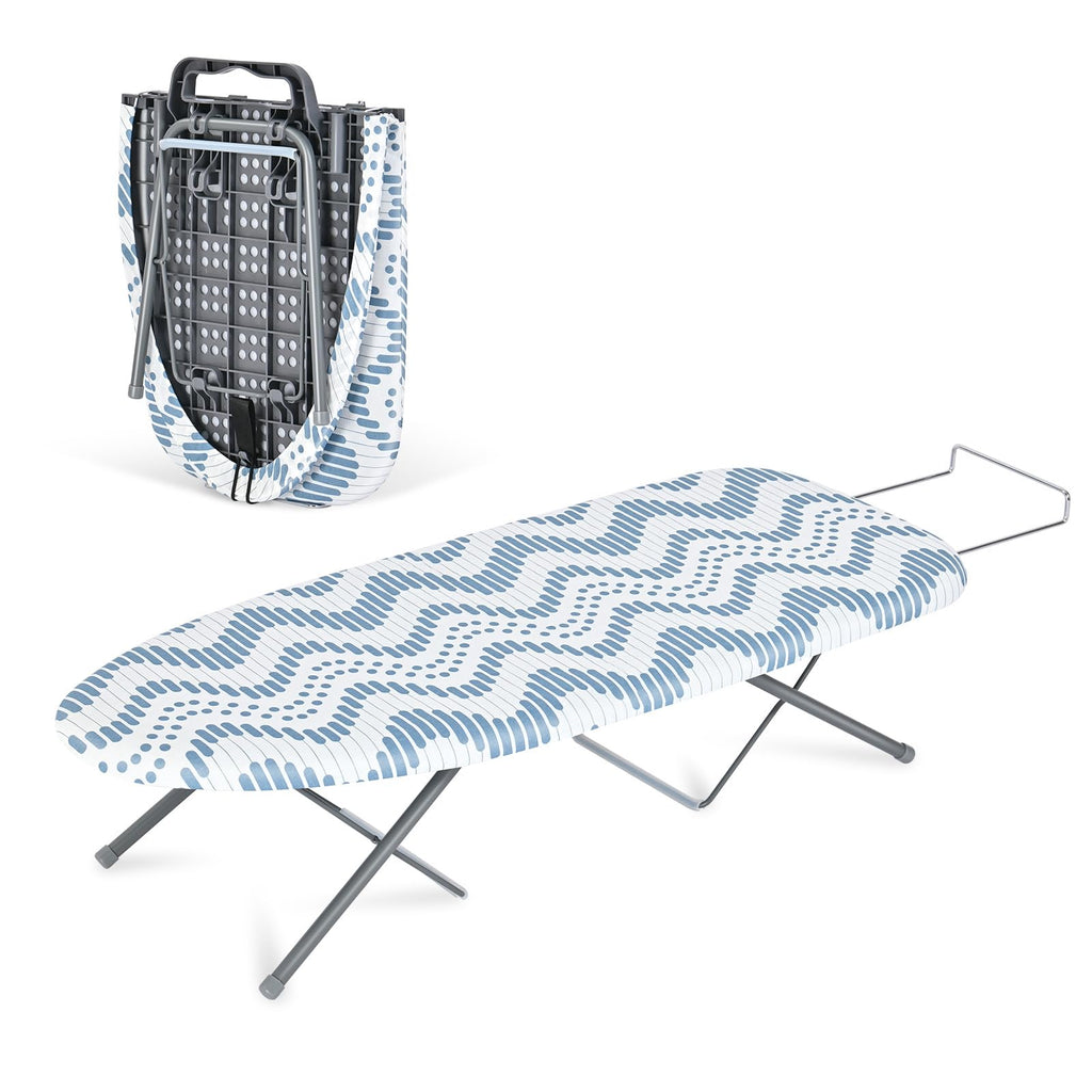 KINGRACK Foldable Tabletop Ironing Board with Iron Rest and Cotton Cover