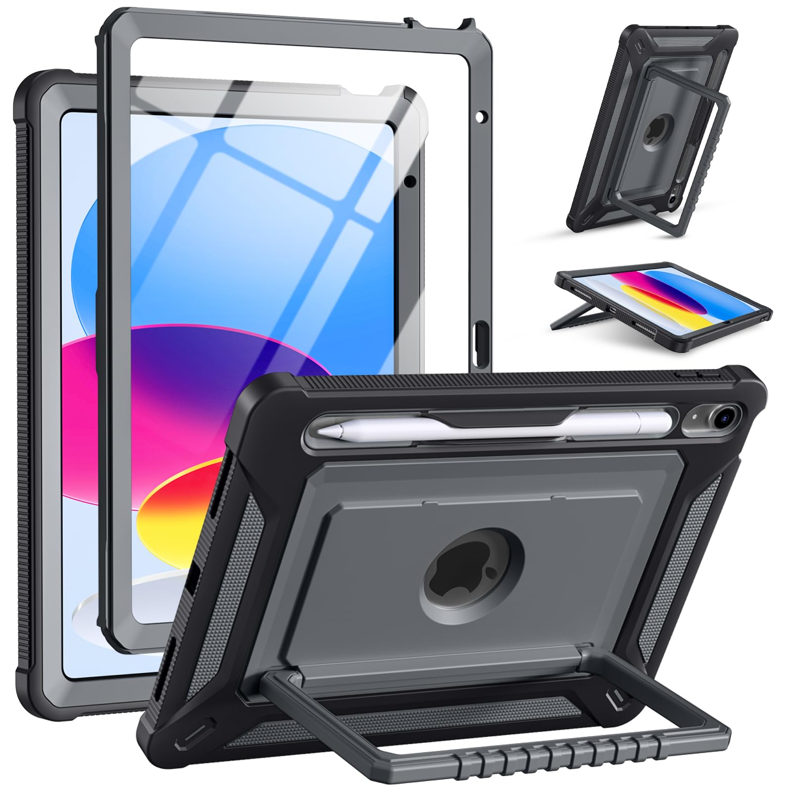 Vobafe iPad 11th/10th Gen Case | Shockproof Cover with Rotating Stand
