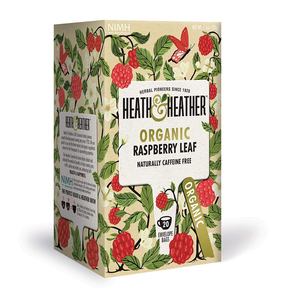 Heath & Heather Organic Raspberry Leaf Herbal Tea - 6 x 20 Tea Bags